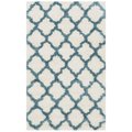 Safavieh Kids Shag Power Loomed Rectangle Rug- Ivory - Blue- 4 x 6 ft. SGK569C-4